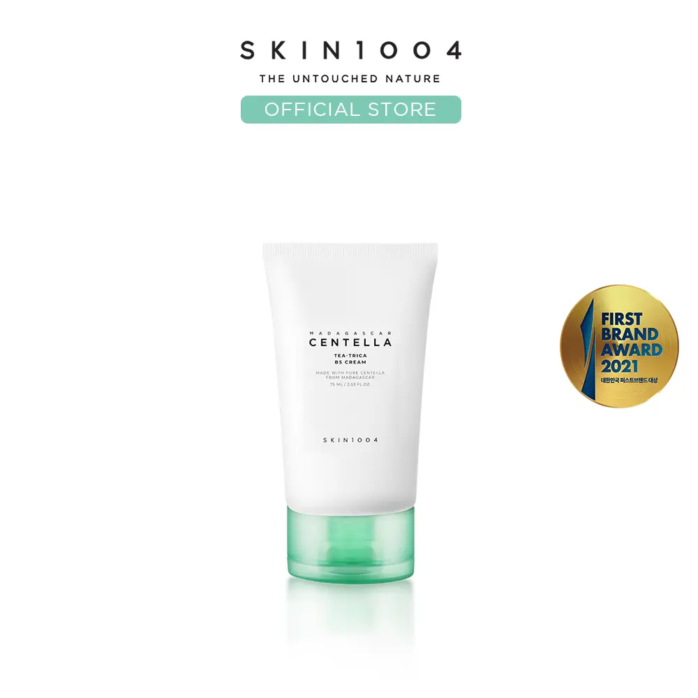 [SKIN1004 Official Shop] Tea-Trica B5 Cream 2.54 fl oz. (75ml) - Acne Solution Cream, Hydrating Formula with Vitamin B5 & Hyaluronic Acid for Acne-Prone Skin