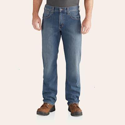 Carhartt Men's Medium Wash Rugged Flex Work Jeans