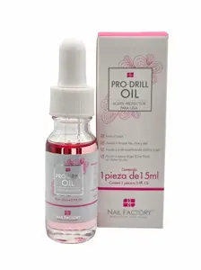 Nail Factory Pro Drill Oil - Protects Nails from Wear & Heat - Reduces Dust for Cleaner Drilling - Ideal for Acrylic Removal - 15ml