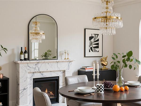 Bathroom Mirrors for Wall, Bathroom Mirrors for Over Sink, Metal Framed with HD Shatter-Proof Glass for Entryway, Living Room, Bedroom