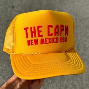 THE CAPN Puff Print Trucker Hat Trendy Unisex Hats