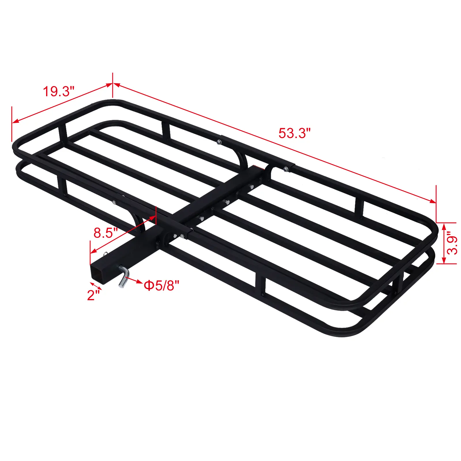 Hitch Mount Cargo Carrier ,Rear Cargo Rack for SUV, Truck, Car,Luggage Basket Rack Fits 2" Receiver, Truck Accessories, Cargo Rack Stowing & Tidying
