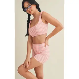 Rosie Gingham Workout Set *PRE ORDER 4/30*