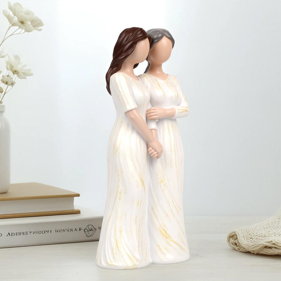 Charming Resin Double Heart Figurine | Elegant Home Decor | A unique gift for couples and friends, embodying love, friendship, and unwavering affection, adding a warm and meaningful atmosphere to your home or office.