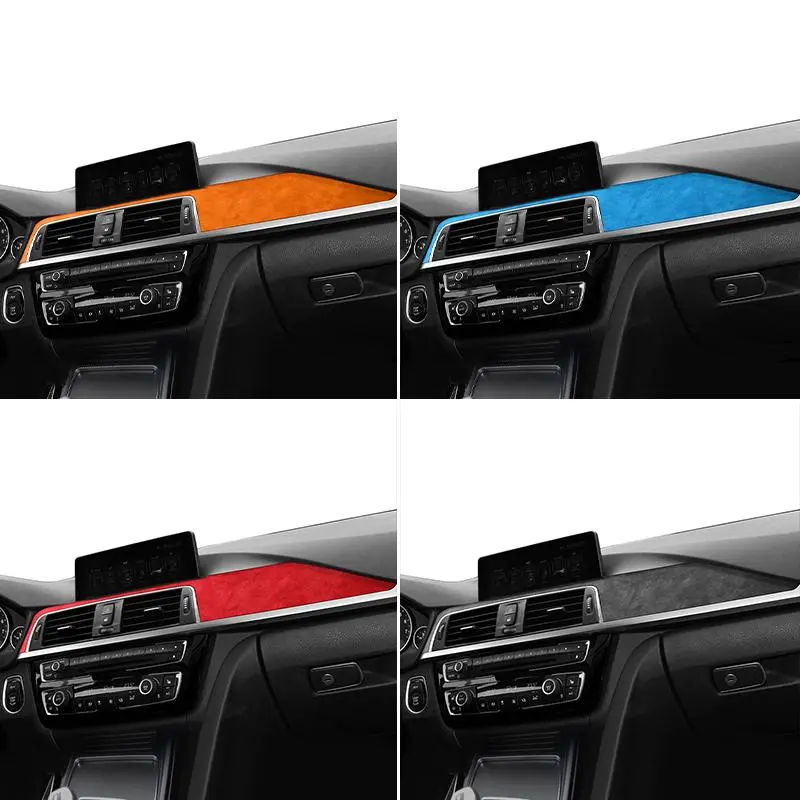 2026 New For BMW F30 F32 F34 Center Console Dashboard and Instrument Panel Trim Sticker Car Interior Tuning Accessorie Made of Alcantara For your Cars