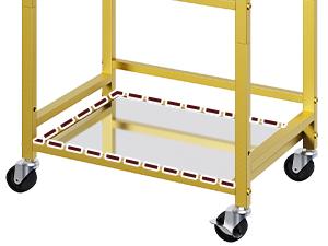 MAHANCRIS Bar Cart with Mirrored Shelf, Serving Cart for Home, Drink Cart with Wine Rack, Rolling Kitchen Cart with Wheels, Glass Holder, for Kitchen, Dining Room, Gold and White