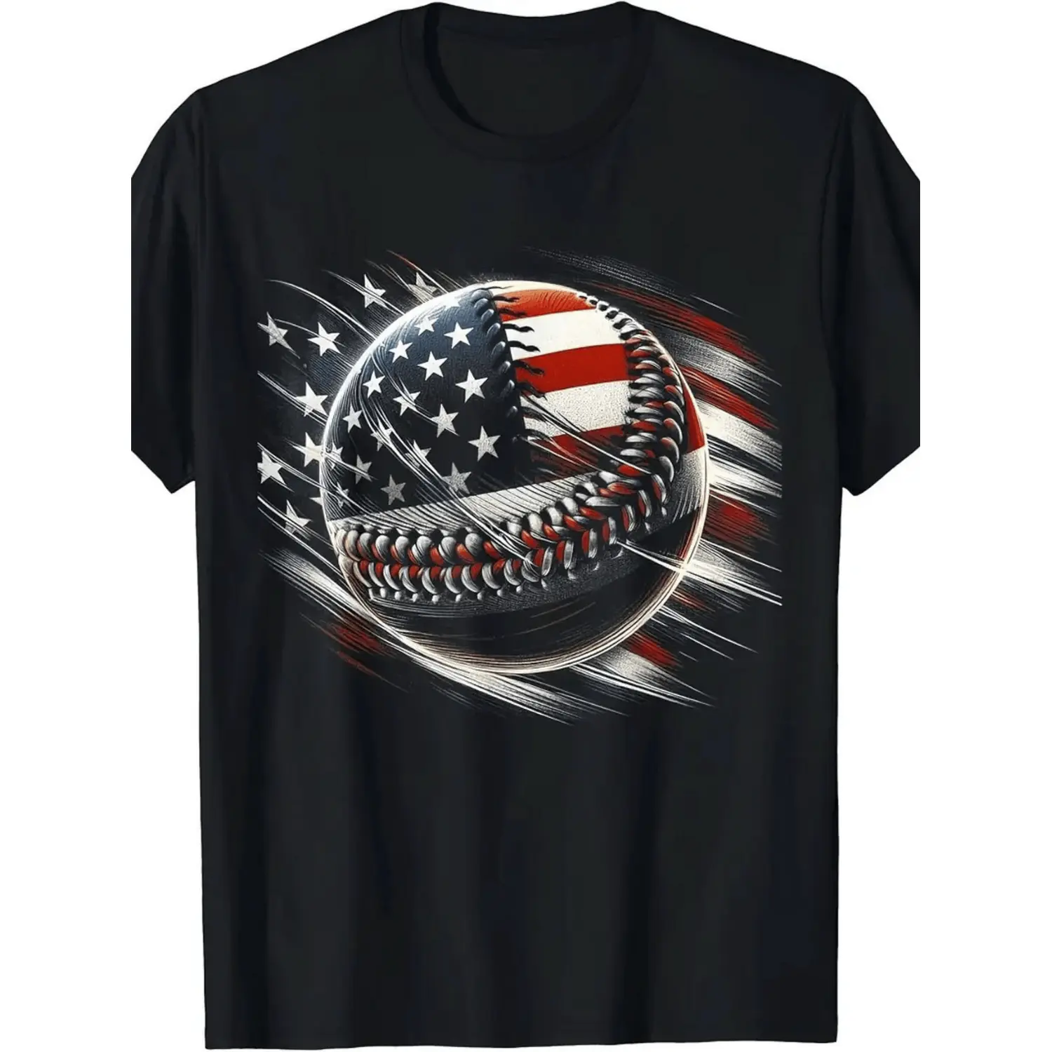 mens patriotic american flag 100 cotton casual round neck sleeve tee july 4 outdoor sports wear machine washable casual wear  Top Breathable