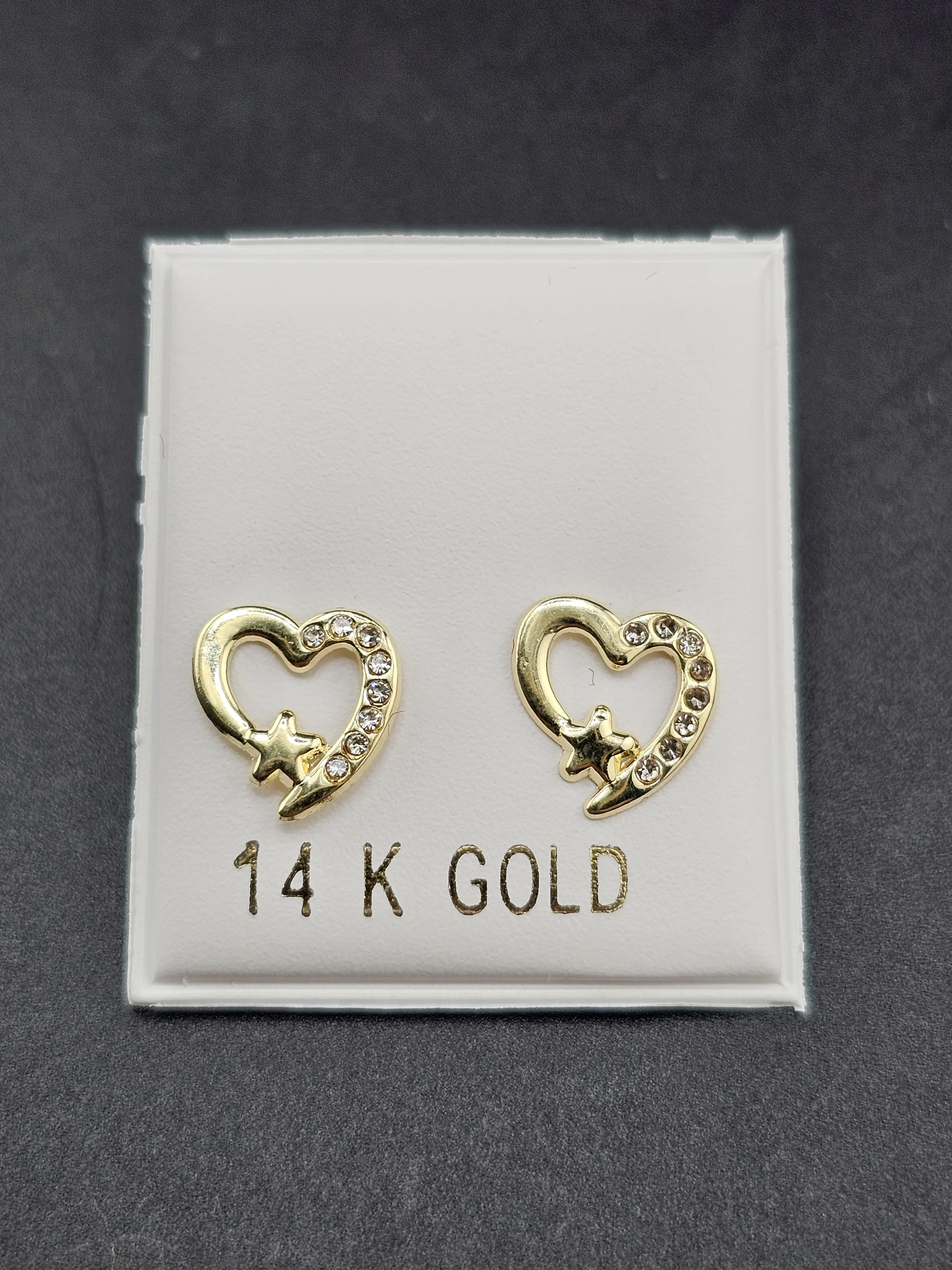 14K Gold Earrings - Hearts
