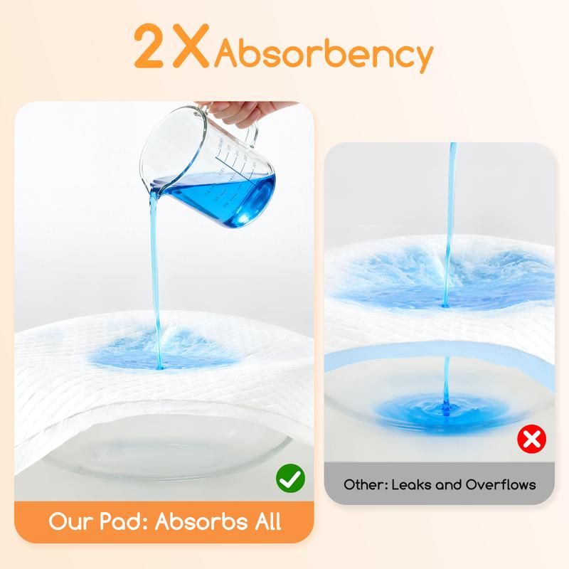 Meowant 6-Layer Super Absorbent Large Dog Pee Pads Quick-Dry Leak-Proof Disposable Potty Training Pads for Dogs & Cats 35"x24" xl - Litters