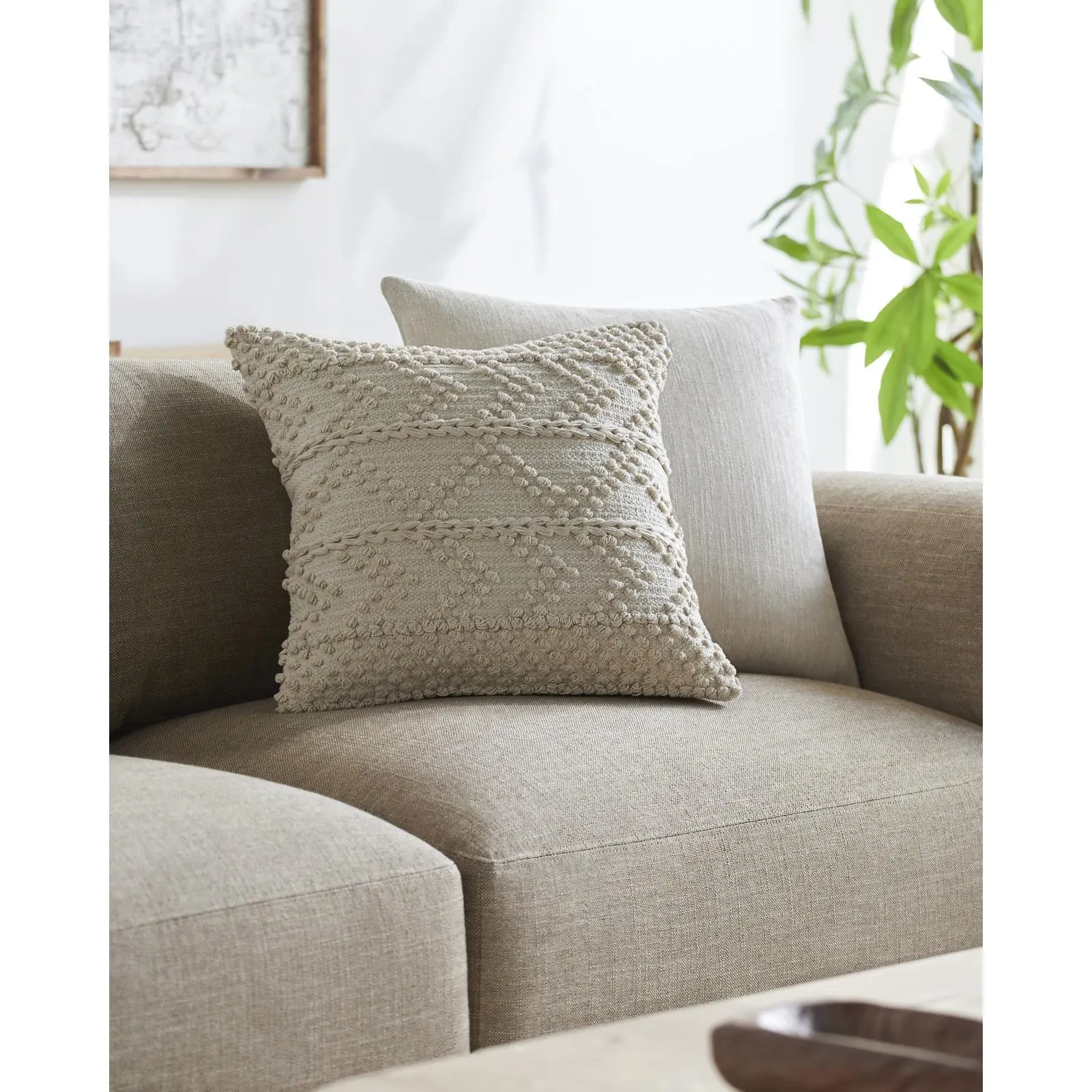 Livabliss Merdo Cottage Cotton Decorative Throw Pillow - 18x18 in, 20x20 in Sizes, Polyfill Insert, Couch Cushion, Living Room Accessories Home Decor