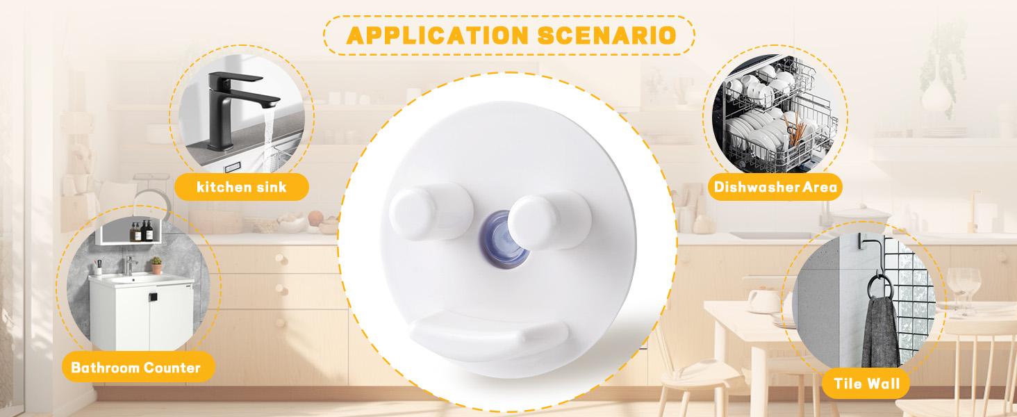 Sponge Holder, Suction Sponge Organizer for Kitchen Sink, Sink Caddy Sponge Storage, Kitchen Organization Accessories