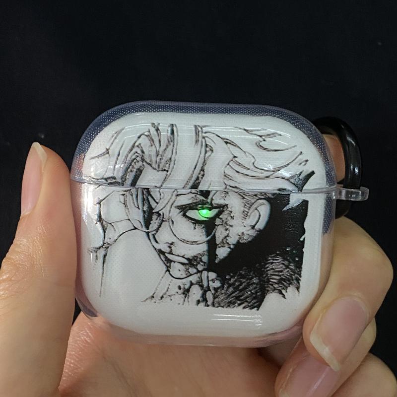 Anime Inspired Wireless Earphone Berserk Solo LVL Soul Eater Protective Case Manga Cover for Air-pods4/3/pro2 Gaming Earbud Protection Audio Aesthetic Headset #FallFreshness