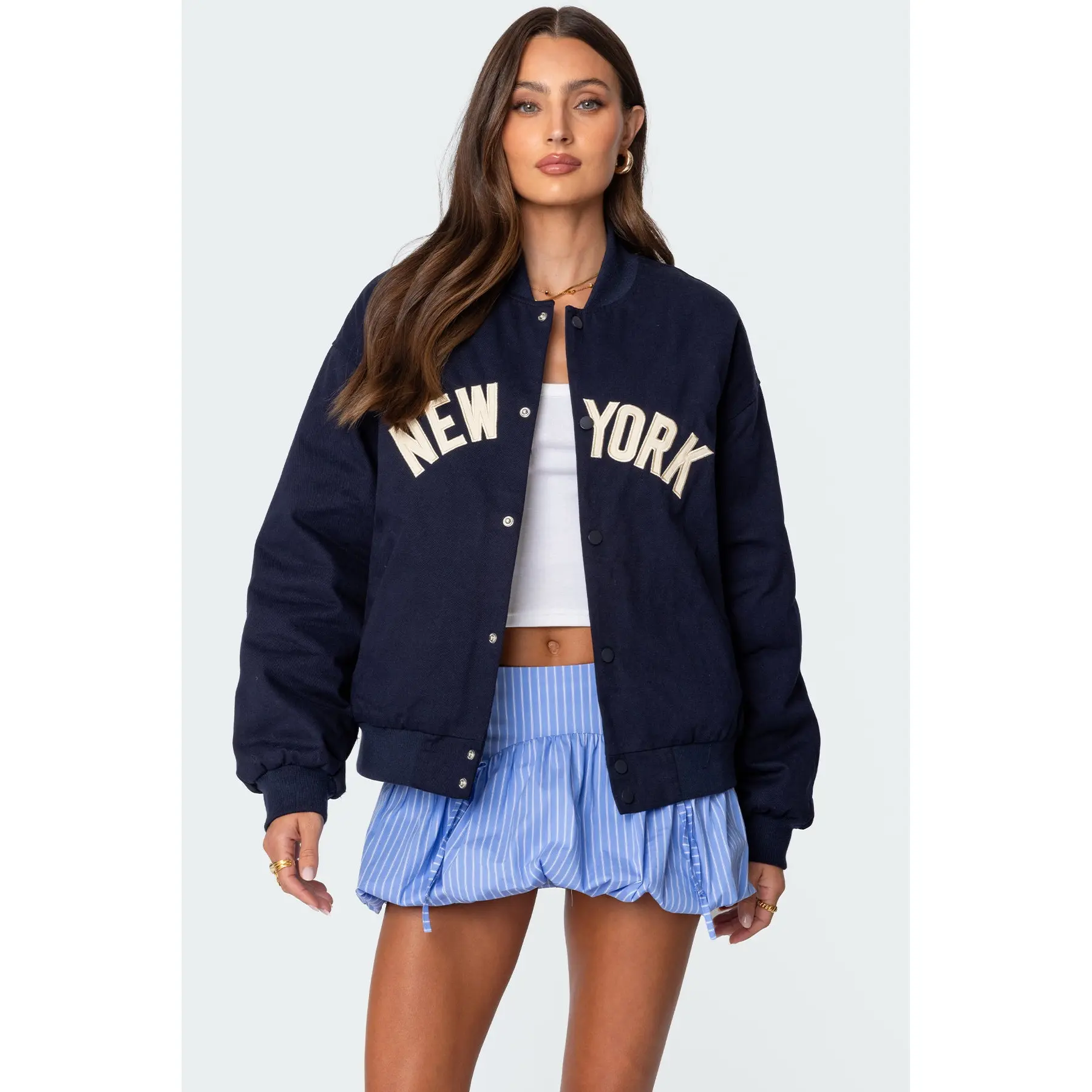 Big Apple Oversized Bomber Jacket