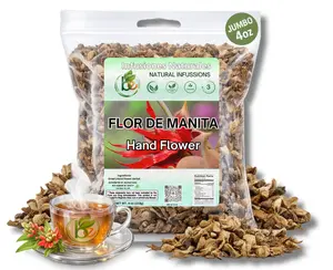 Flor de Manita Herbal Tea (4 oz) – 100% Natural Mexican Hand Flower (Chiranthodendron pentadactylon) – Traditional Vitality & Relaxation Infusion – Wildcrafted Loose Leaf – Caffeine-Free, Vegan – Authentic by BEXPERTSUSA
