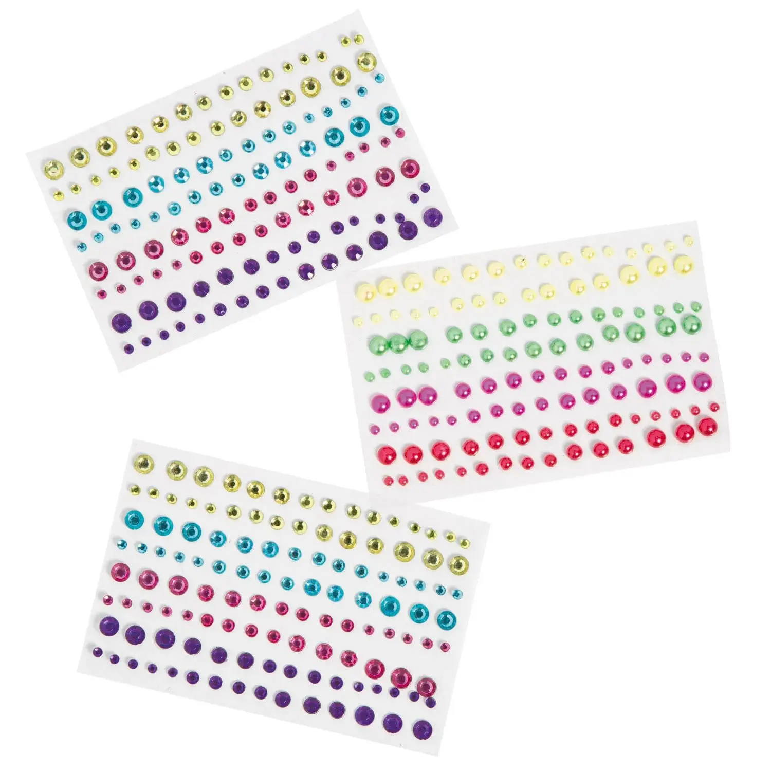 Self-Adhesive Pearls & Jewels, Craft Supplies, 3 Pieces