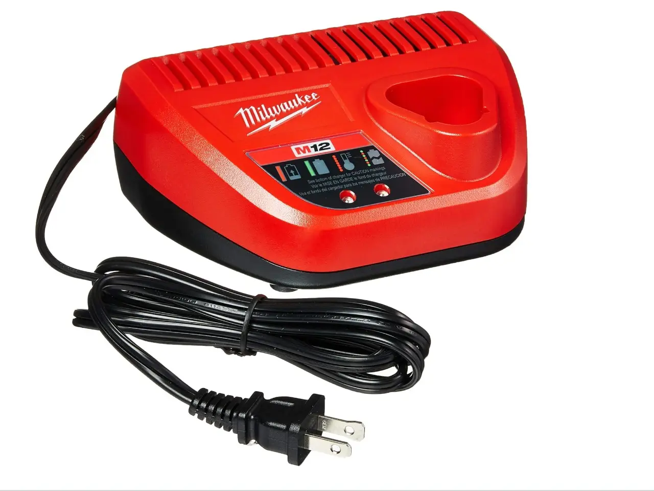Milwaukee 12V Lithium-Ion Basic Power Tool Battery Charger with Charge Management, Model 48-59-2401