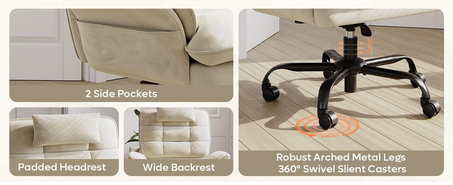 Bestier Big and Tall Executive Office Chair with Flip-Up Arms for Adults Adjustable Height Reclining with Headrest & Side Pockets 360° Swivel Ergonomic Comfortable Durable Design