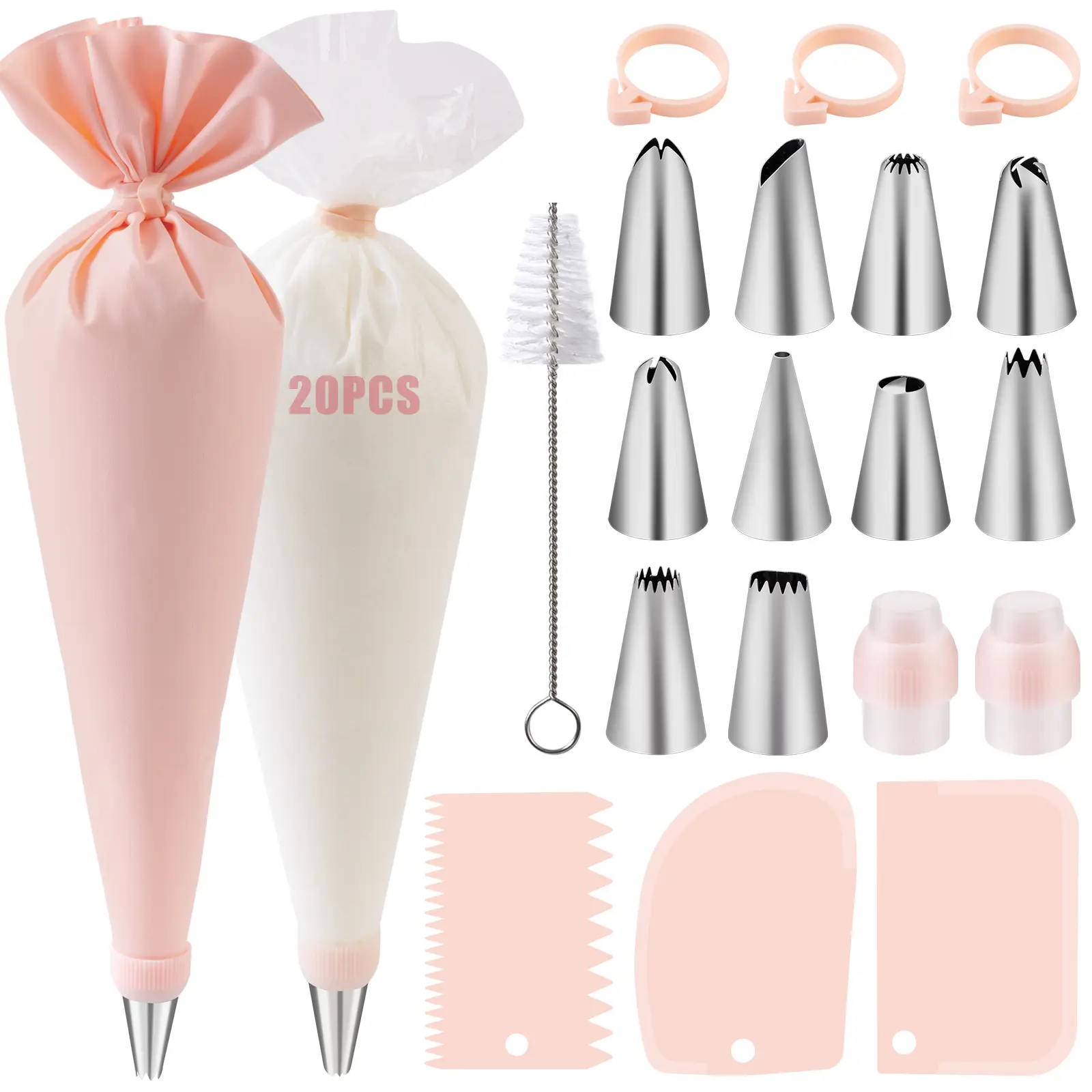40-Piece Cake Decorating Squeezing Set with Pastry Bags, Kitchenware Bakeware Ornaments Tool, Ideal for Baking Enthusiasts for Daily Home Baking