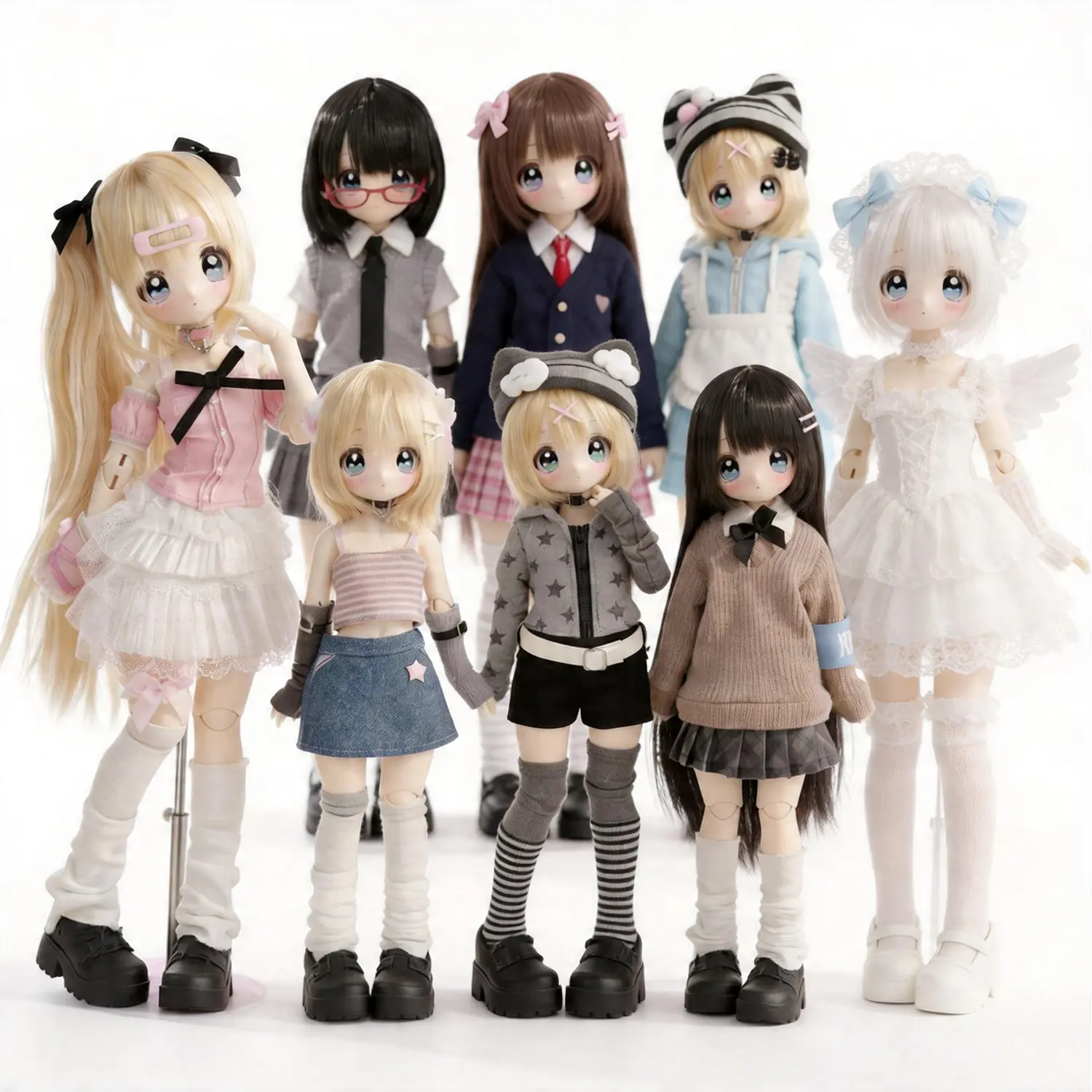1/6 BJD Doll Blind Box Action Figure Set - "Don’t Touch My Straight Bangs" Special Edition, Otaku Style Collectible, Little Gifts for Girls, Cool Toys, Toy Unboxing Item, Home-Office Decoration