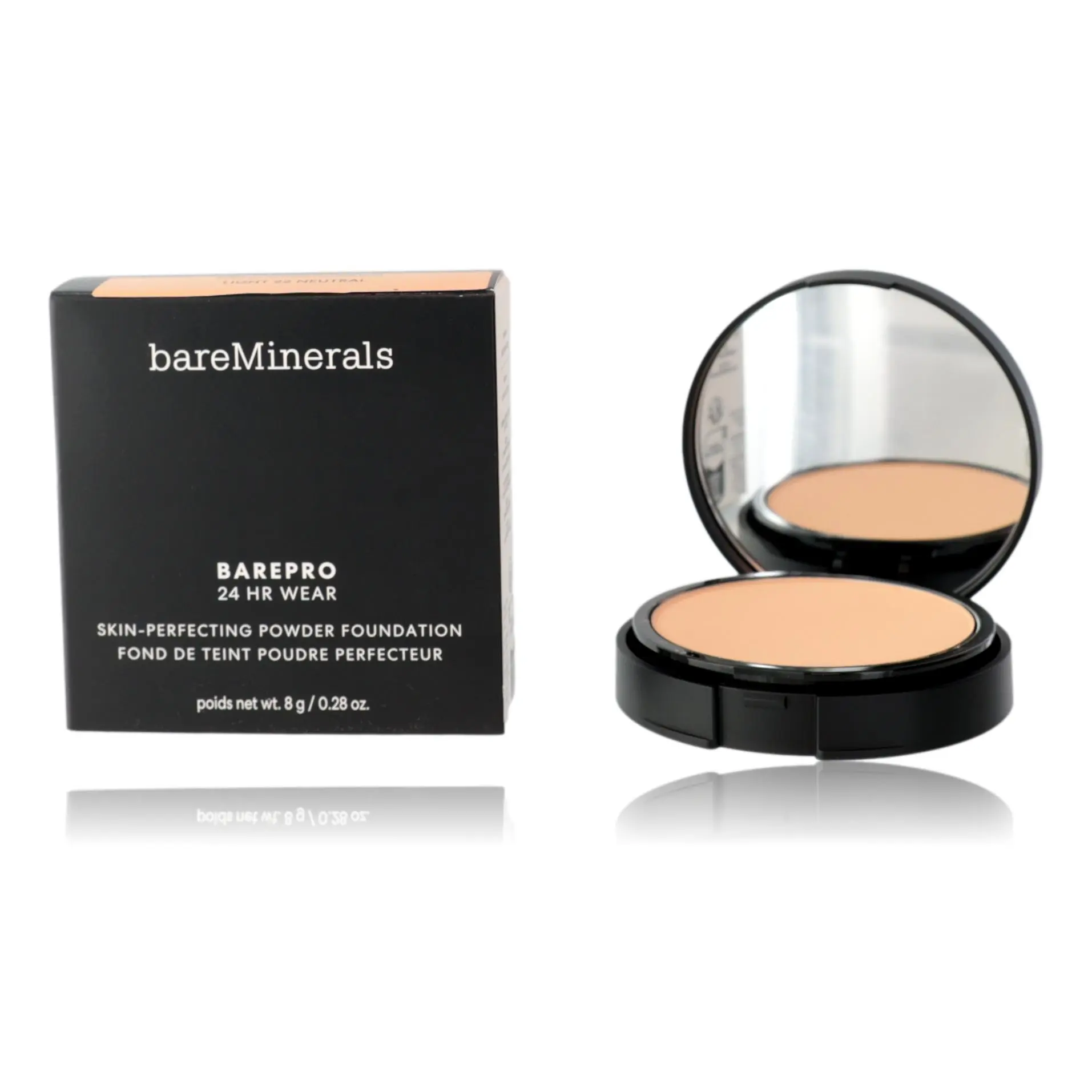 bareMinerals BarePro 24 Hr Long Last Gentle Daily Fragrance Scent Powder Foundation - Light 22 Neutral, 0.28 oz