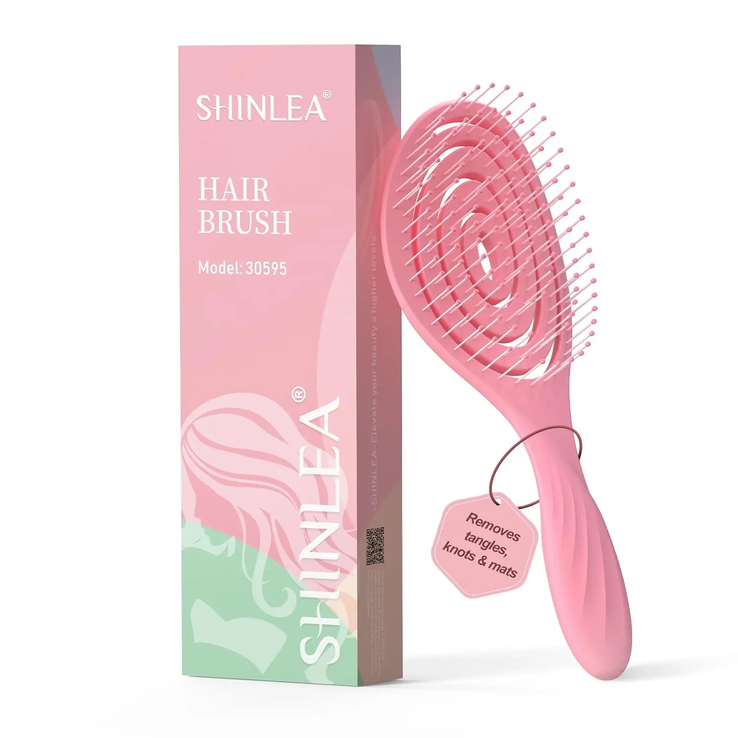 Detangle Hair Brush, Detangling Wet Spiral Hairbrush for Women, Men, kids, Vented Detangler for Blow Drying, lide Through Tangles For All Hair Types