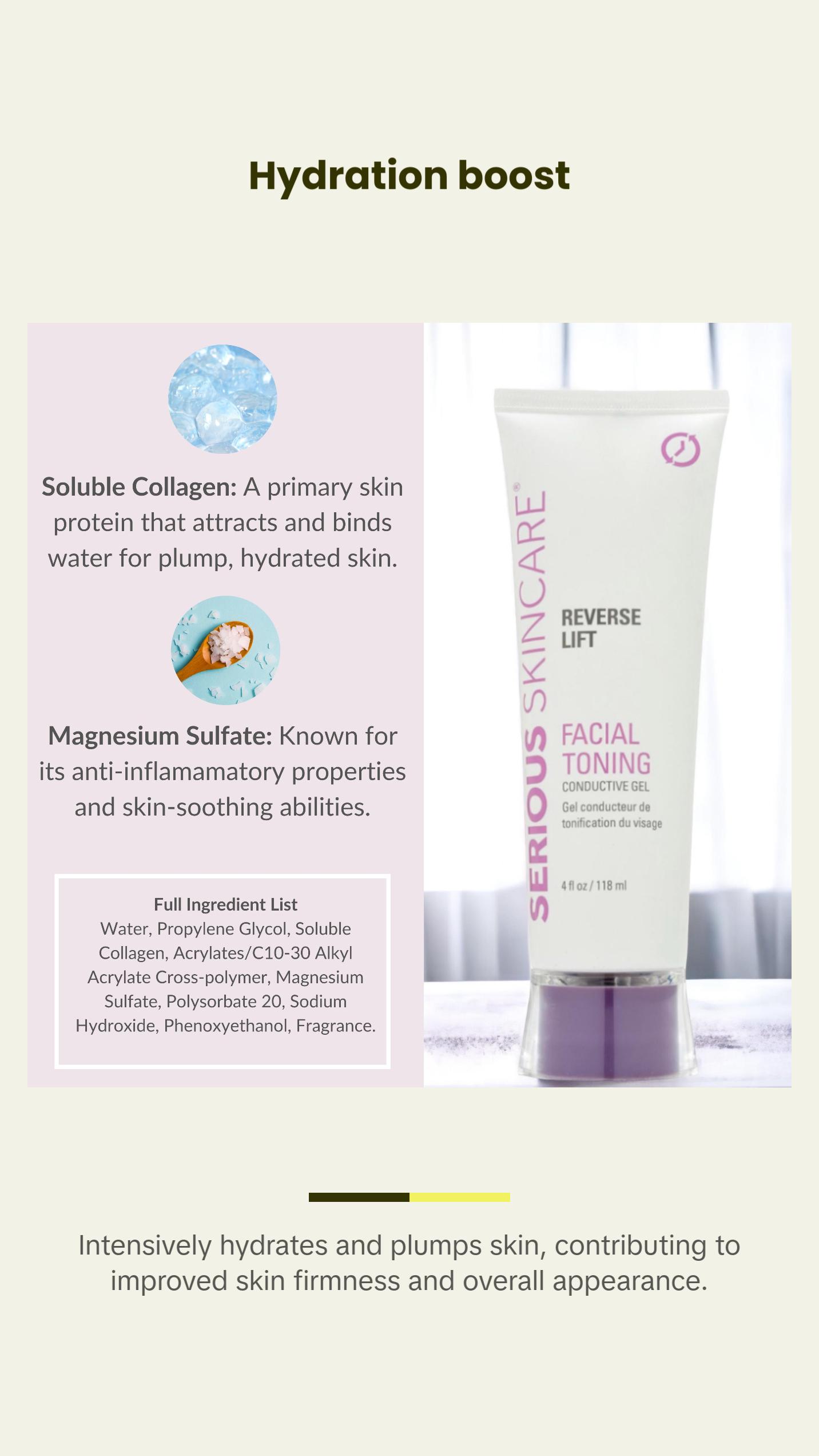 Serious Skincare, Reverse Lift Conductive Gel, Collagen-Infused Hydrating Gel for Microcurrent Devices, 100ml Serious Skincare, Reverse Lift Conductive Gel, Collagen-Infused Hydrating Gel for Microcurrent Devices, 100ml