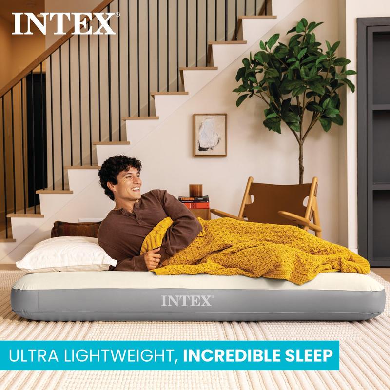 Intex 64102E Dura-Beam Standard Series Single Height Inflatable Airbed, Full