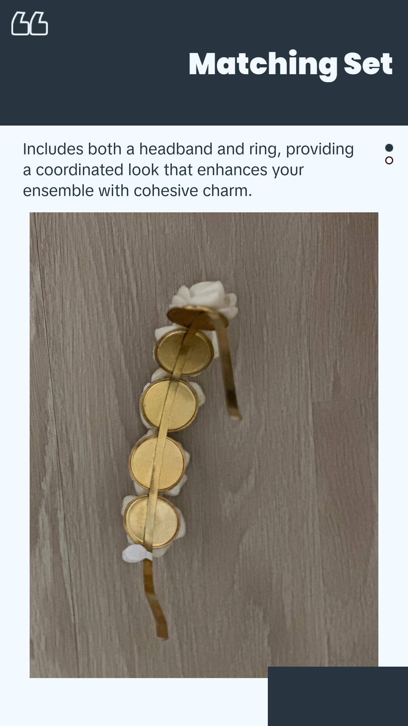 Shell Rose Headband & Ring “sample”