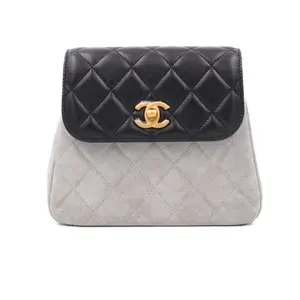 Pre-owned CHANEL Suede Shoulder Bags 25A Small Grey JM JM349