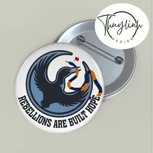 Rebellions Are Built On Hope Pin, Minnesota Rebel Alliance Political Pin, MN State Bird Loon Protest & Resistance, Activism Accessory HFN