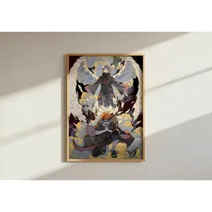 [Sale off up to 50%] [Free ship] [No Frame] Pain and Konan Akatsuki Poster - Naruto Shippuden Wall Art