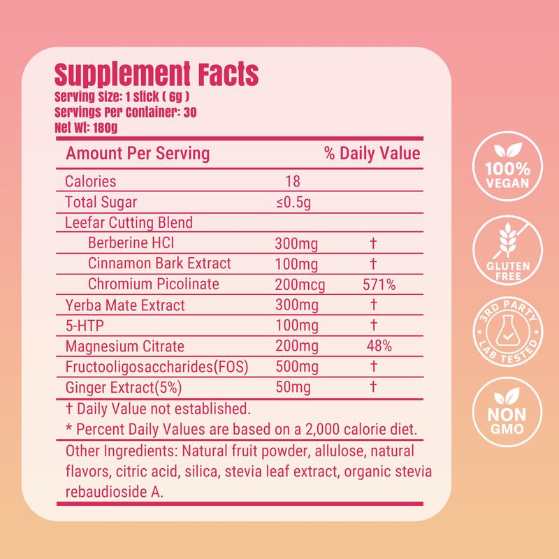 LeeFar Cutting Drink Mix – Berberine, Chromium, 5-HTP, Yerba Mate & Magnesium | Strawberry Açaí Flavor – 30 Servings LeeFar Cutting Drink Mix – Berberine, Chromium, 5-HTP, Yerba Mate & Magnesium | Strawberry Açaí Flavor – 30 Servings