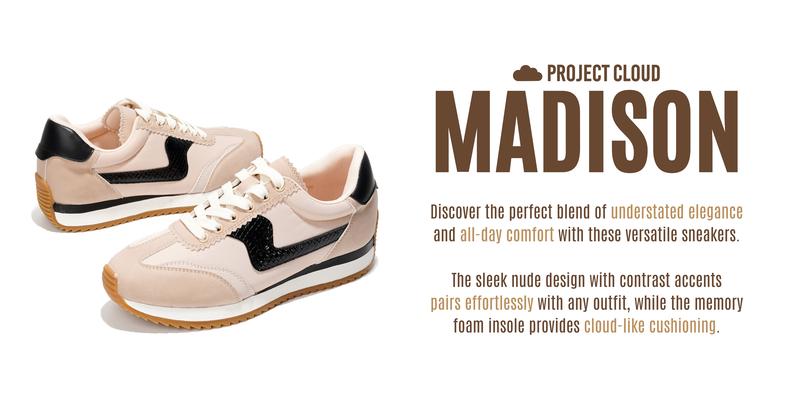 Project Cloud Women's | Fashion Sneakers | ProjectPlush Technology | Lightweight | Anti-Slip - Madison