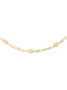 Beautiful 7.5-inch gold-plated bracelet with a beautiful heart design. Perfect gift for Valentine's Day.