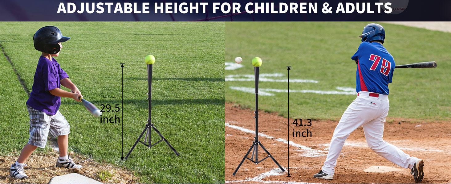 【SpringStatements】BAGAIL 7x7 ft Baseball & Softball Practice Net with Bow Frame for Batting, Hitting, Pitching, Portable Baseball Throwing Net with 2 Strike Zone Batting Tee, Carry Bag, Great for All Levels