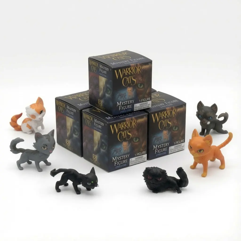 Warrior Cats Mystery Figures 5-Pack — Series 1 Blind Boxes, 2.5" Collectible Cats | Ages 3+