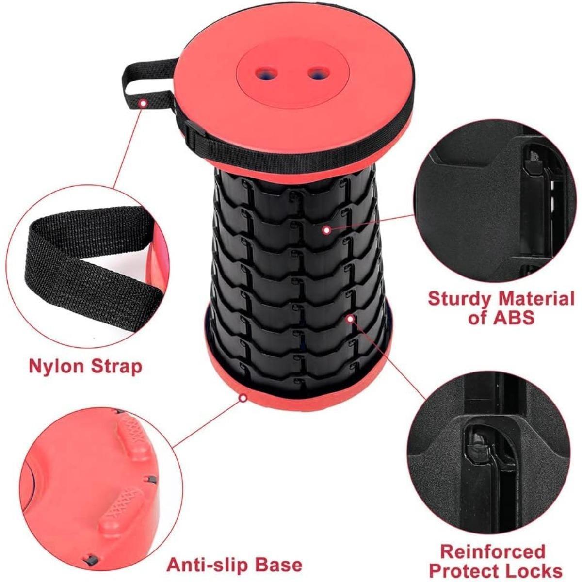 Collapsible Stool, Lightweight But Sturdy, Portable Retractable Folding Telescoping Foldable Camping Stool for Adults Outdoor Fishing Hiking Travel BBQ Collapsible Stool, Lightweight But Sturdy, Portable Retractable Folding Telescoping Foldable Camping Stool for Adults Outdoor Fishing Hiking Travel BBQ