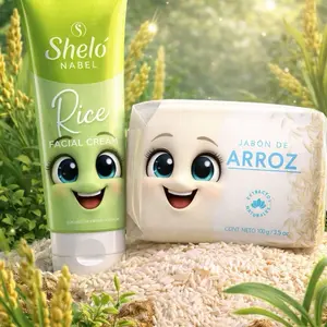Sheló NABEL KIT Rice Facial Cream with Hyaluronic Acid and Rice face soap