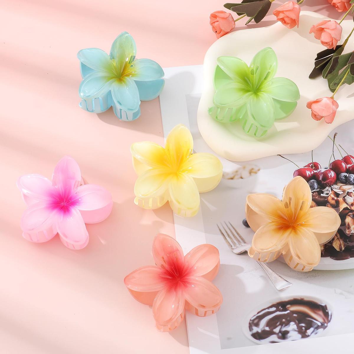 6 Pack Flower Hair Clips for Women Hawaiian Flower Clips Plumeria Claw Clips for Thin Hair Preppy Claw Clip for Thick Hair Hibiscus Hair Accessories for Girls 6 Pack Flower Hair Clips for Women Hawaiian Flower Clips Plumeria Claw Clips for Thin Hair Preppy Claw Clip for Thick Hair Hibiscus Hair Accessories for Girls