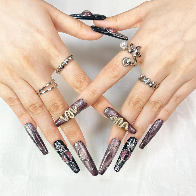 Reusable Press-On Nails Glossy Gel Finish Short Coffin Almond Easy Apply Remove Strong Hold Nail Kit for DIY Home Manicure with Nail File Glue and Storage Box Reusable Press-On Nails Glossy Gel Finish Short Coffin Almond Easy Apply Remove Strong Hold Nail Kit for DIY Home Manicure with Nail File Glue and Storage Box