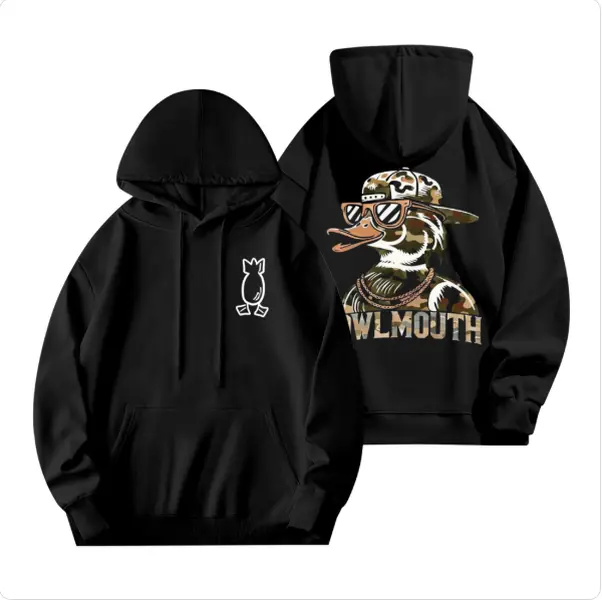 Dive Bomb Fowlmouth Hoodie/Sweatshirt/Tshirt, Retro Funny Outdoorsman Gear For Men Hoodie, Classic Waterfowl Hunting Camo Graphic Pullover Hoodie, Vintage Duck Hunter Streetwear Gift Hoodie Menswear Print Tops