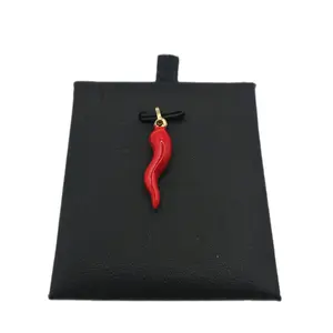 Large red horn pendant