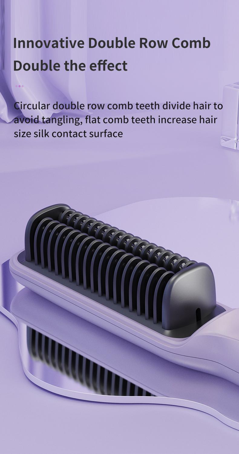 PretiHom Straight Hair Comb Straightening Clipper Comb Straight Hair Curl Dual Use No Harm to Hair, hair straightener hair styling tools Heat Free Styler