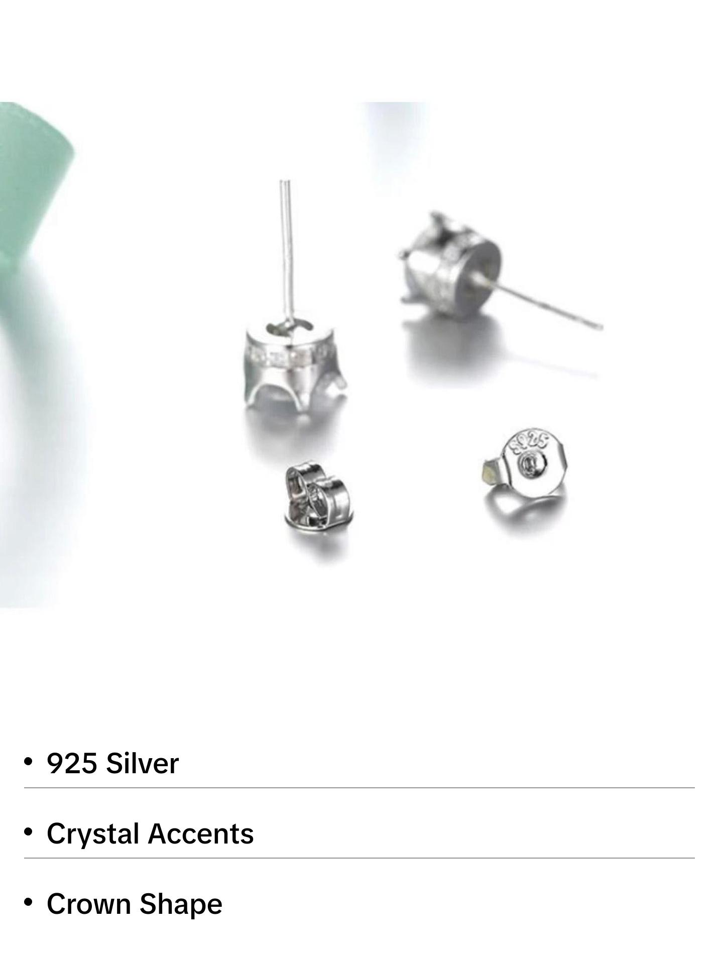 925 Silver Crown Studs