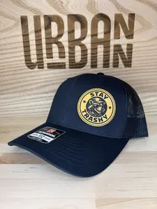 Stay Trashy Raccoon Funny Hat - Available in Richardson 112 trucker or Evolve ponytail