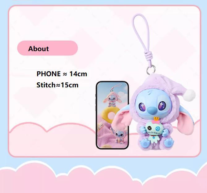 MINISO Disney Stitch Plush Blind Box ("Eat Before Sleep" Series) –Soft Plush Pendant,Suitable for Bags,Merchandise and Collectible Gift for Fans