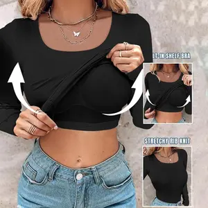 AriaEve Women Built-in Bra Tank Tops Sleeveless Casual Shirts Racerback Ribbed Fitted Tank Tops Bodycon Tank Top Bandeau Spaghetti Strap
