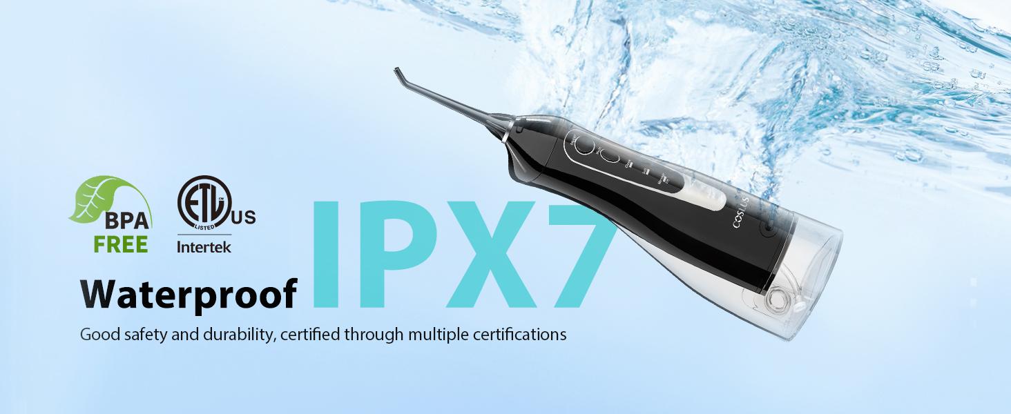 COSLUS CX20 Water Flosser For Teeth Cleane: Portable Cordless Oral Irrigator 300ML, 5 Nozzle,Multimodes, Rechargeable,IPX7 Waterproof for whitening tablets,Tongue Scraper Water Flosser For Braces,water flosser for tonsil stones/tartar, Oral Plaque Remover COSLUS CX20 Water Flosser For Teeth Cleane: Portable Cordless Oral Irrigator 300ML, 5 Nozzle,Multimodes, Rechargeable,IPX7 Waterproof for whitening tablets,Tongue Scraper Water Flosser For Braces,water flosser for tonsil stones/tartar, Oral Plaque Remover