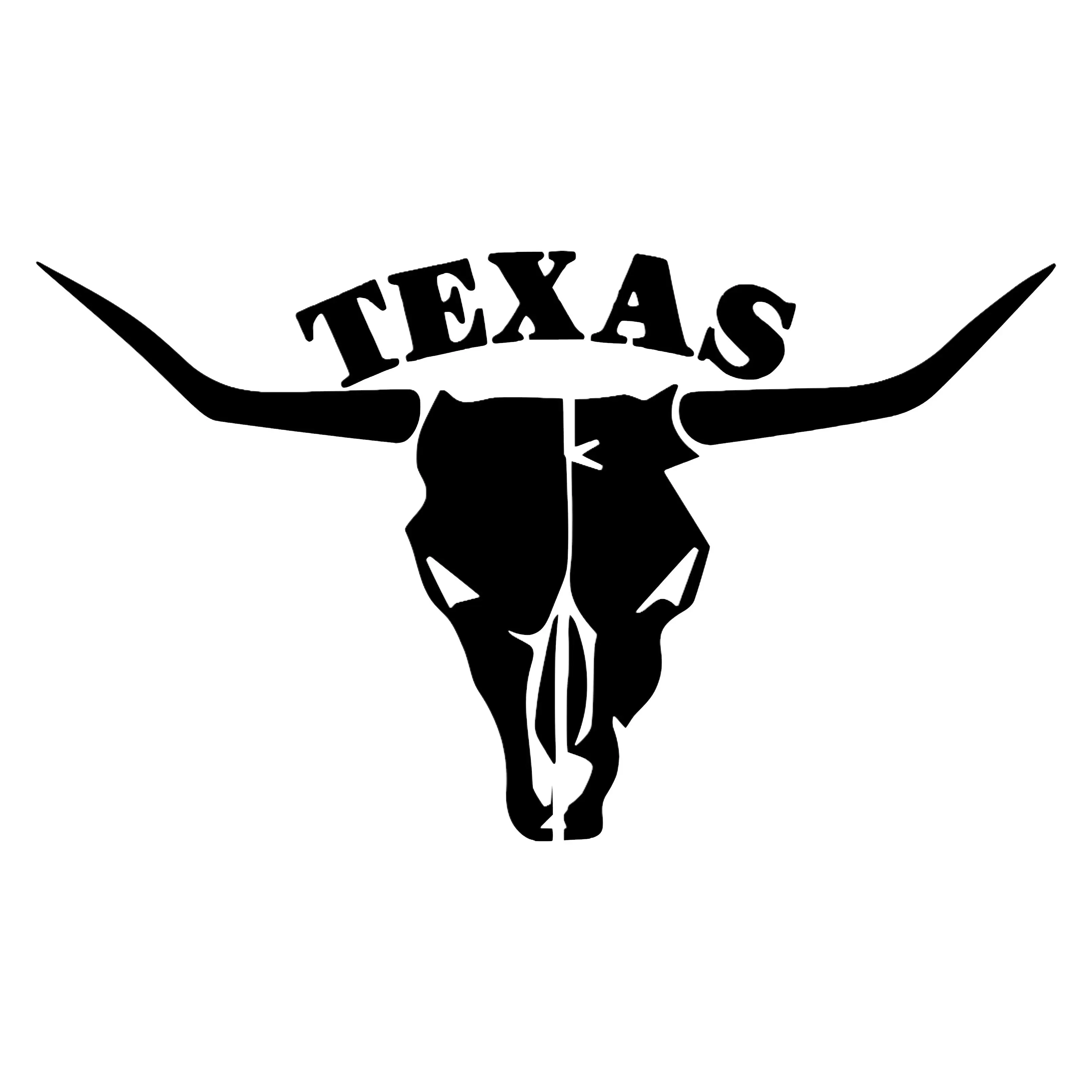Texas State Longhorn Bull Skull Vinyl Decal Sticker - Customizable, Mountable, Long-Wearing for Texas State Longhorn Fans, Great on Windows, Unique Touch to Your Vehicle, Office Stationery Accessory
