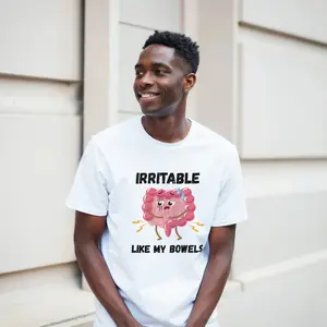 Irritable Like My Bowels Unisex T-Shirt – Funny IBS & IBD Humor Shirt – Relatable Chronic Illness Humor for Spoonies